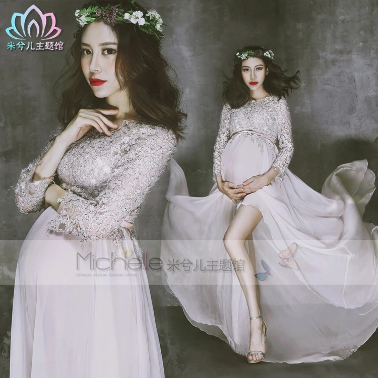 Новинка модная одежда для студийной фотосъемки при беременности великолепное