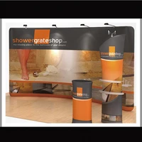 20ft portable tension fabric trade show display pop up booth exhibit with custom graphic printing