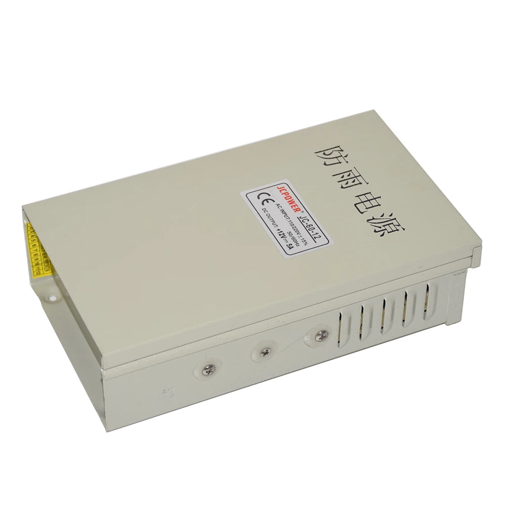 Выход DC12V 5A 60 Вт Светодиодный источник питания непромокаемый светодиодный