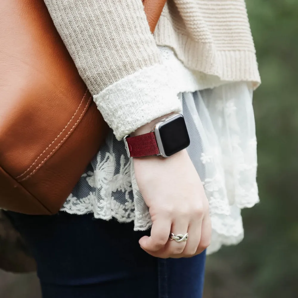 Кожаный ремешок для aplle apple watch band 5, 4, 44 мм, 40 мм, correa, 42 мм, 38 мм, ремешок на запястье, металлический адаптер Iwatch series 5, 4, 3, 2