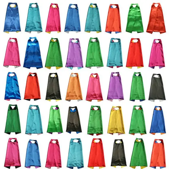 Однотонная двухцветная атласная повязка для волос Детская накидка вечерние