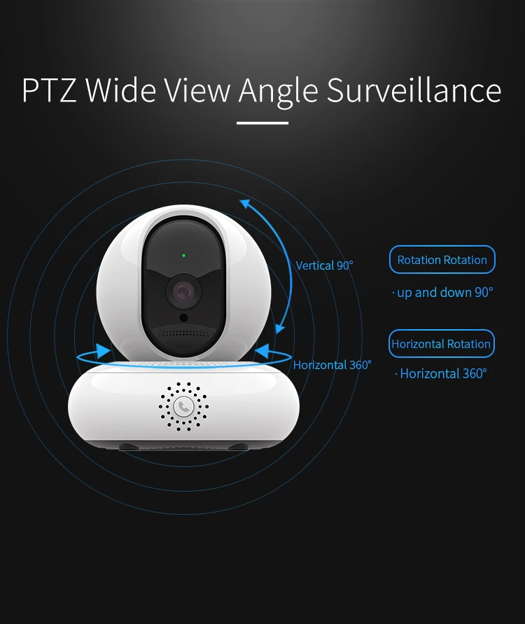 Беспроводная IP-камера PTZ 2 МП 1080P с функцией 3D навигации и облачным хранилищем