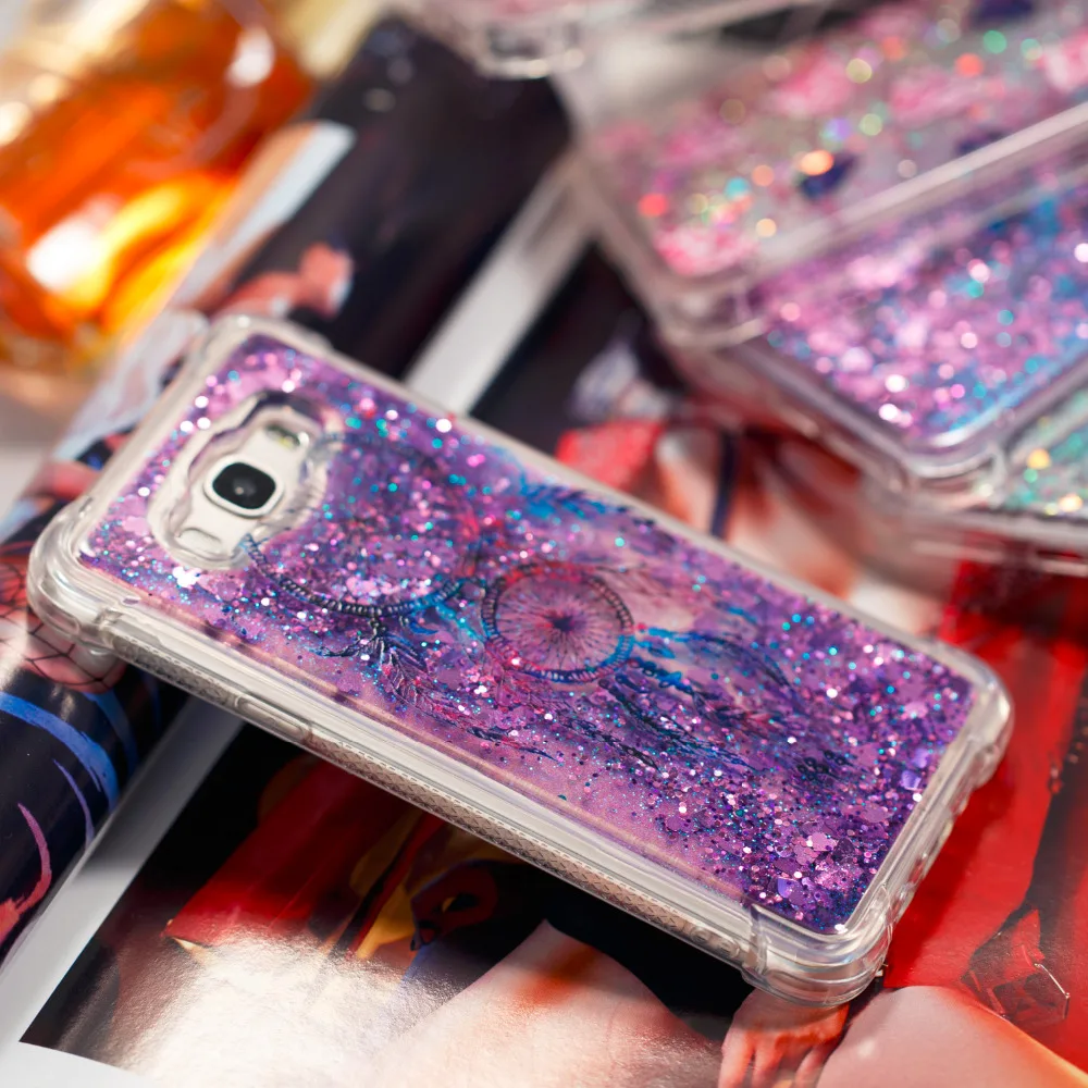 LUCKBUY для samsung Galaxy J1 J5 J7 чехол Роскошный динамический с блестками и жидкостью Мягкий силиконовый прозрачный Футляр задняя крышка