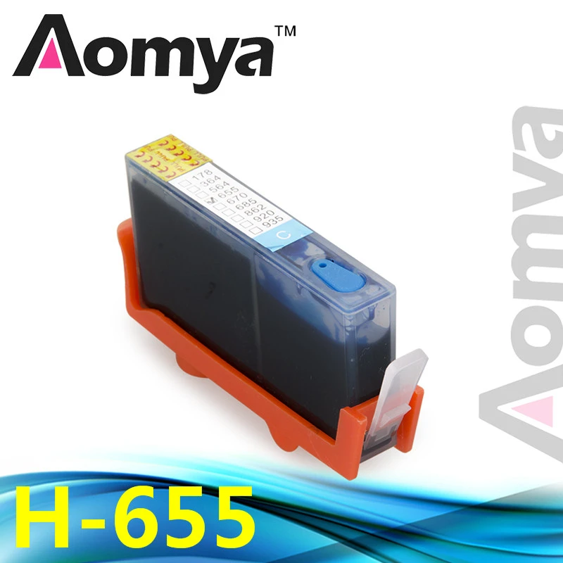 Aomya 4 шт многоразовый картридж Замена для HP 655 с ARC чипами deskjet 3525 5525 4615 4625 4525 6520 6525 6625