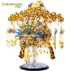Металлический 3D-пазл Piececool, модель диадема Феникса для самостоятельной сборки, лазерная вырезка, настольные игрушки, украшение, подарок для детей и взрослых