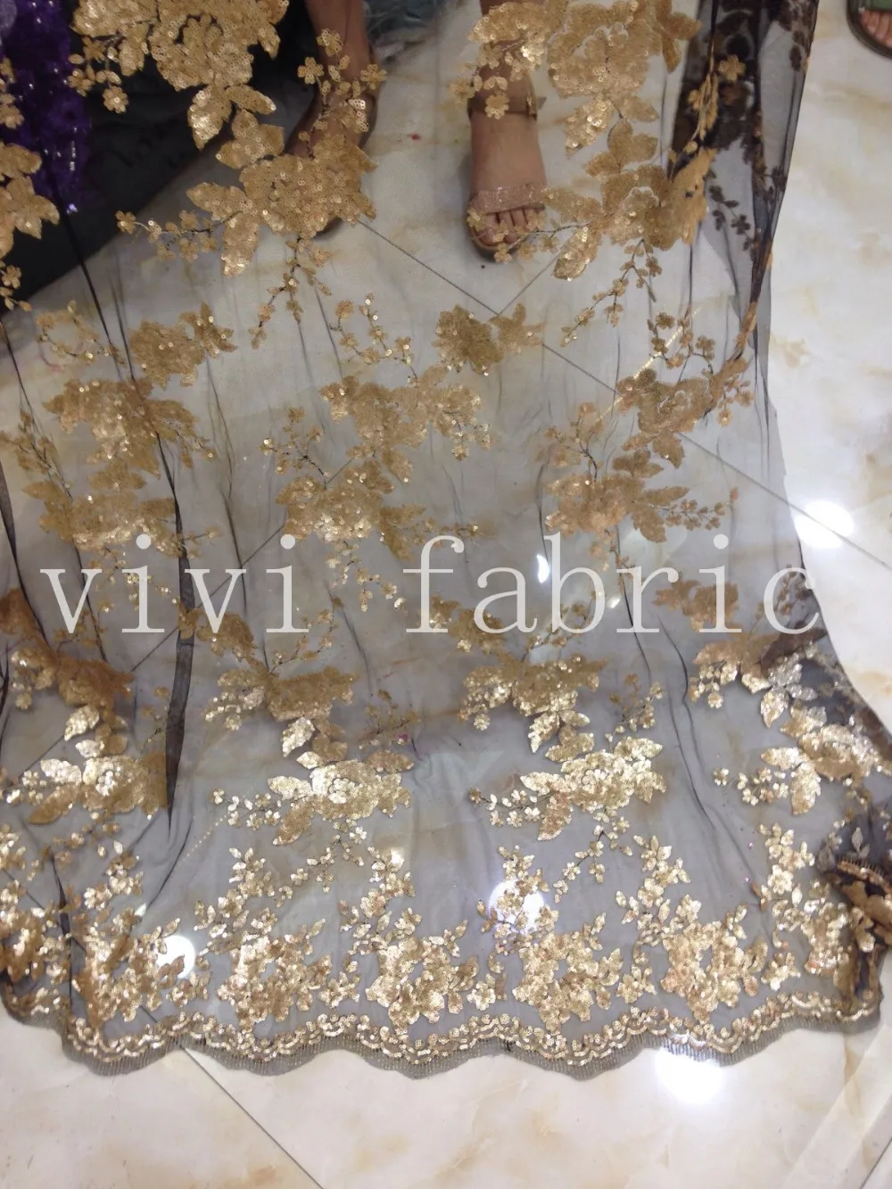 Акция высокое качество HTL001 золотые блестки черные сексуальные роскошные сетчатые ткани для свадебного платья/распиловки, dhl