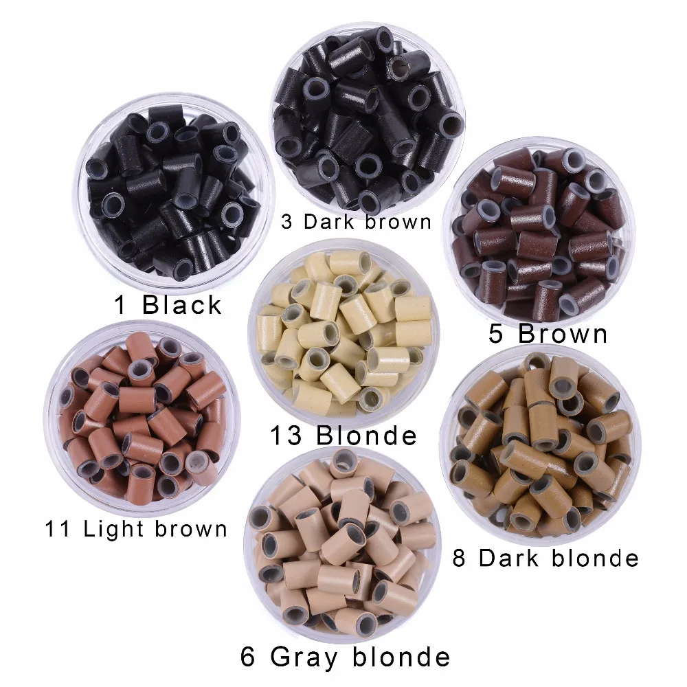 500 шт. Силиконовые медные кольца для наращивания волос 4 5 мм|hair beads|beads for hairhair beads