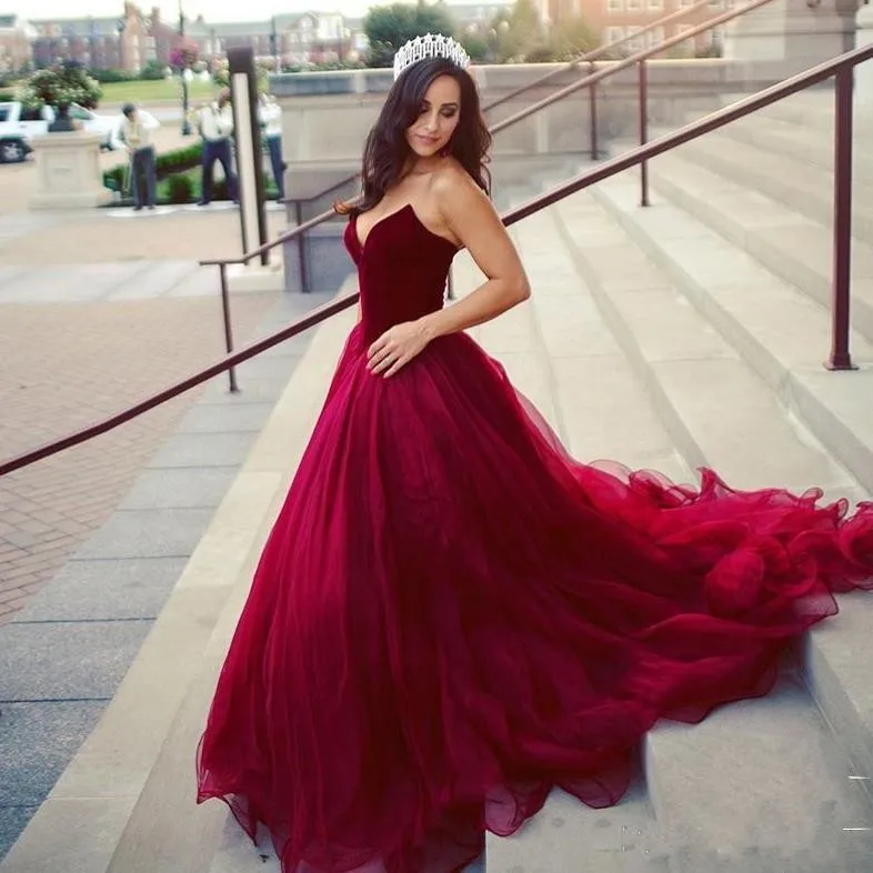 same as photo Романтическое бордовое свадебное платье милое бальное платье vestido de noiva Тюлевое свадебное платье размера плюс свадебные платья - Цвет: same as photo