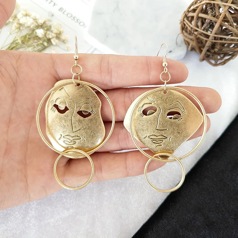 Серьги подвески женские асимметричные Винтажные Ювелирные украшения в стиле