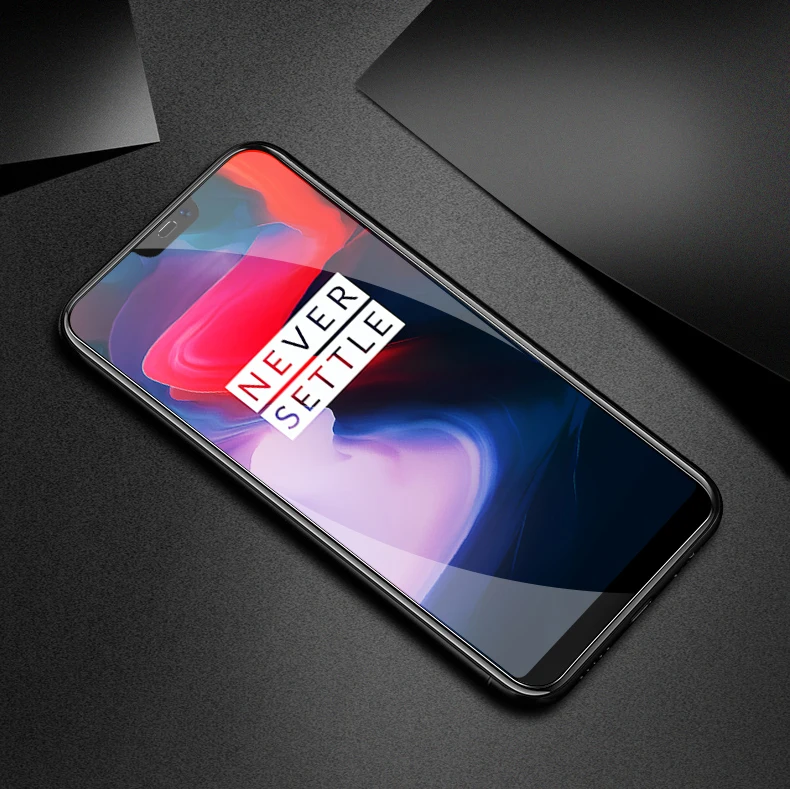 

3D Full Cover Curved 1+6 Oneplus6 Tempered Glass Screen Protector for Oneplus 6 Glass Whole Screen Protective film Black White