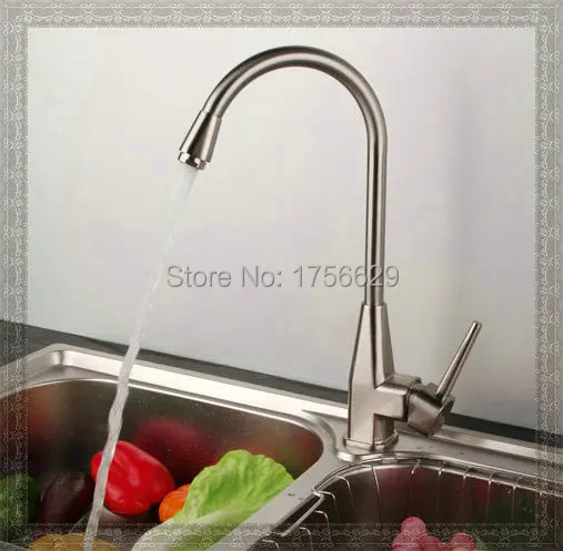 kitchen brushed nickel brass swivel mixer tap spray faucet bjytd|tap factory|faucet taptap turns on the water |