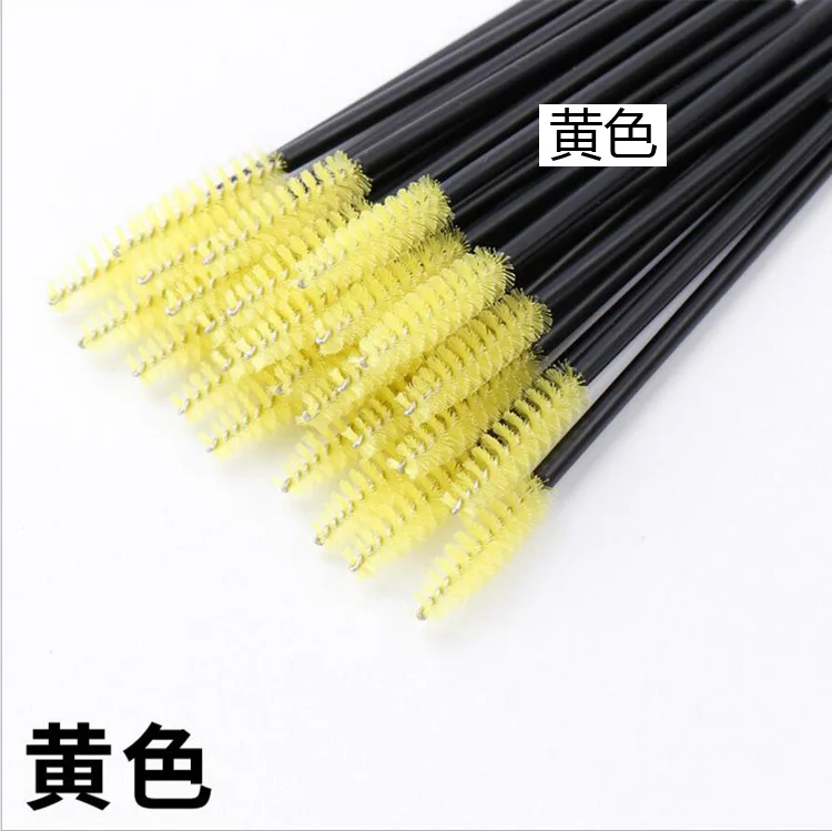 50 шт. Цветные Одноразовые кисти для туши ресниц|makeup accessories|mascara wandseyebrow comb brush |