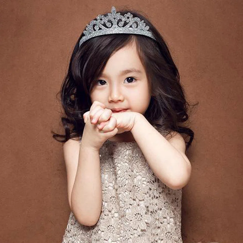 Корона принцессы ободок цветок блеск фетр в винтажном стиле Цвет золотистый