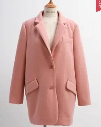 Женское зимнее шерстяное пальто разноцветная шерстяная куртка с длинным рукавом