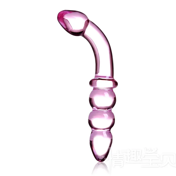 Rosa de cristal de Color de consolador juguetes sexuales para mujer consolador de cristal consoladores sexy tienda pene de borracha juguete adulto del sexo productos