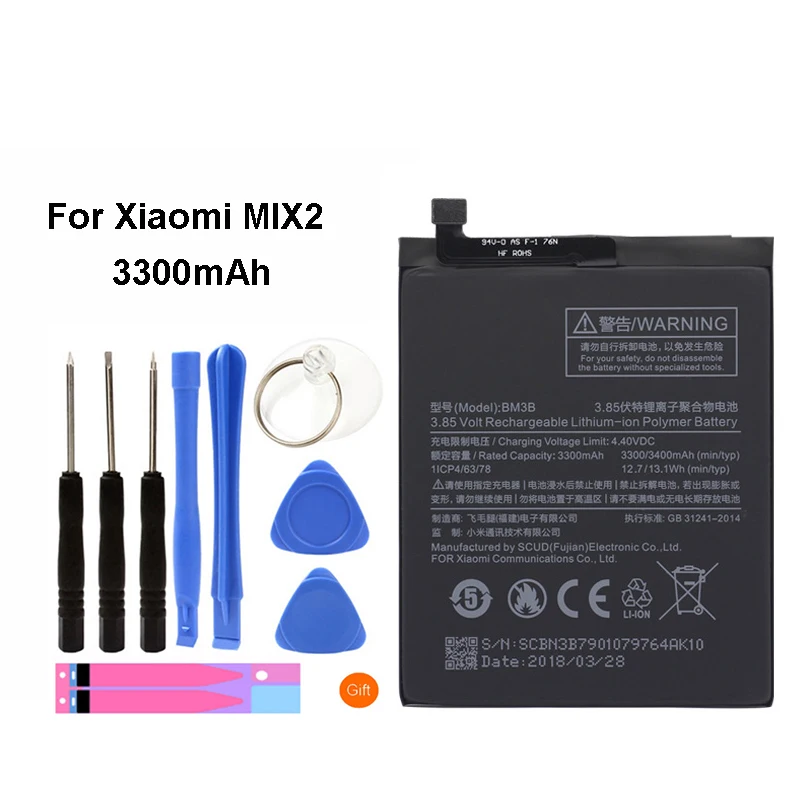 Оригинальный аккумулятор BM3B для Xiaomi Mi Mix 2 2S II Mix2 Mix2S 5 99 дюйма 3300 мАч сменный литий