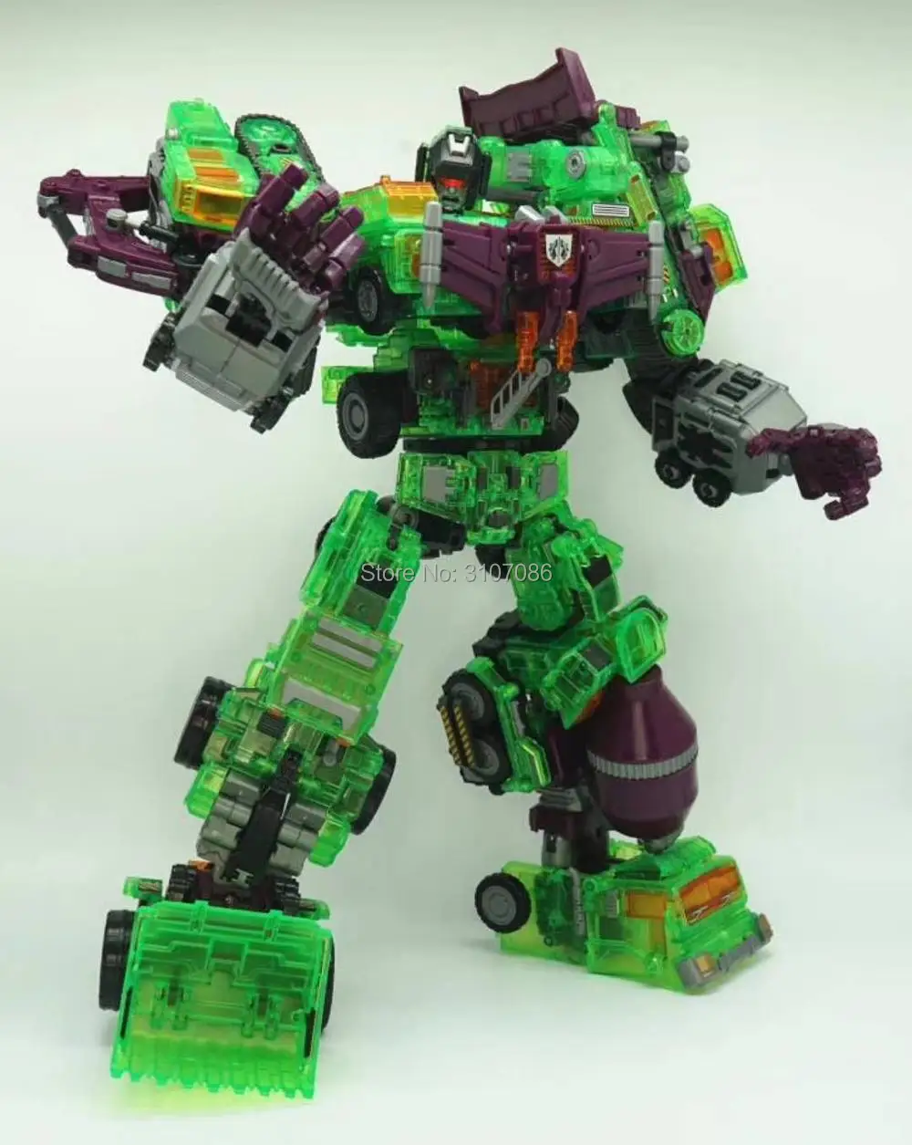 NBK Devastator 6в1 прозрачный набор бульдозер скребок гравитационный крюк