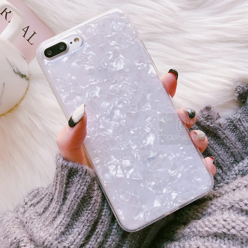 Роскошный цветной чехол QINUO для iphone 6 S 7 8 Plus с волной воды мягкий силиконовый X XS MAX