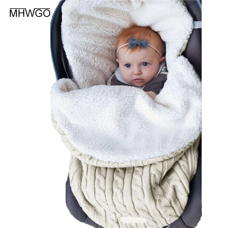 MHWGO спальный мешок детская коляска шерсть хлопок конверт для разряда зимний