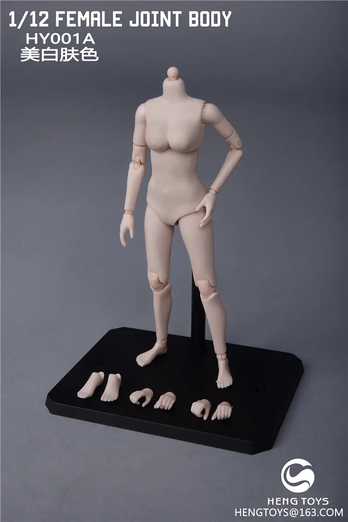 1/12 Scale Sexy Super-Flexible Female Joint Body Figure Pale/Suntan Color for Collecible 6 inches Action Figurine Dolls
