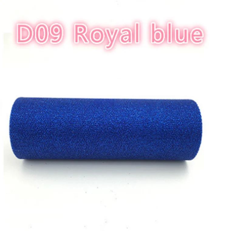 Royal blue 15 см 25 ярдов тени с металлическим блеском тюль рулон кружево своими руками ткань рулоны детская юбка-пачка одежда трикотажное платье Швейные аксессуары - Цвет: Royal blue