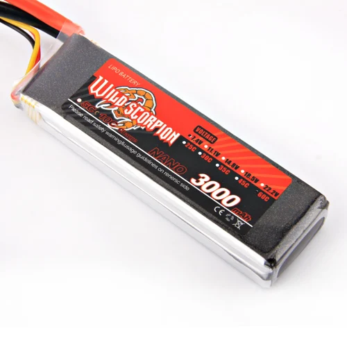 1 шт. Lipo батарея Wild scorpion RC 7 4 в 3000 мАч 60C lipo AKKU для радиоуправляемого квадрокоптера