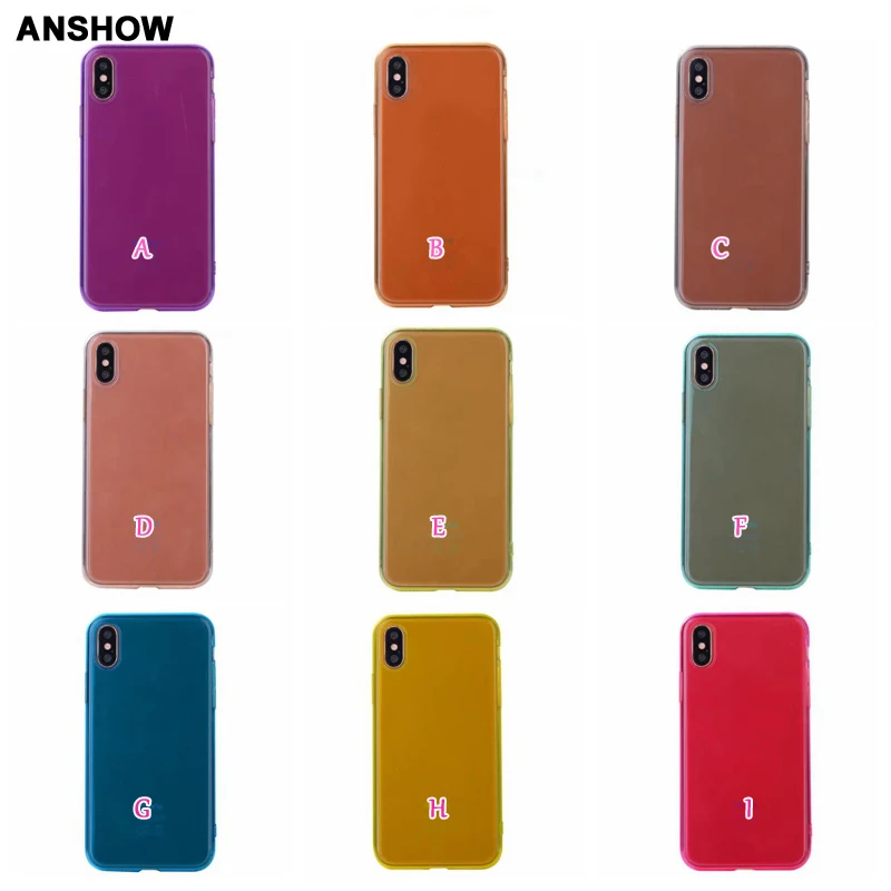 Anshow Красочные Мягкие TPU прозрачный чехол для iPhone X плотная Глянцевая Bling кожи 5.8