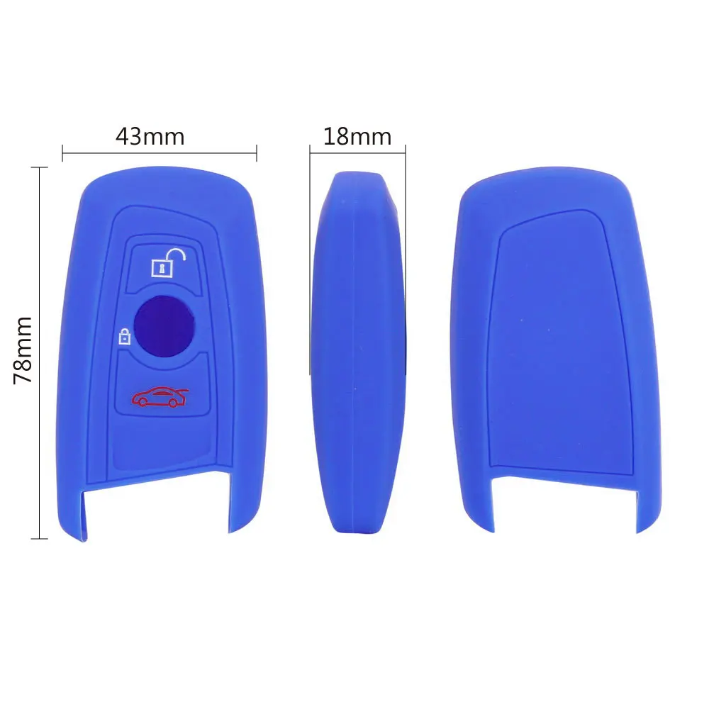 Силиконовый чехол для автомобильного ключа с 3 кнопками BMW 1 5 7 серии F30 F31 F34 F10 F11 F07