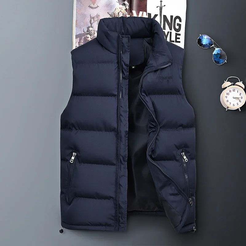 2018 new autumn and winter men's vest down slim warm fashion wild solid color casual handsome youth stand collar | Мужская одежда