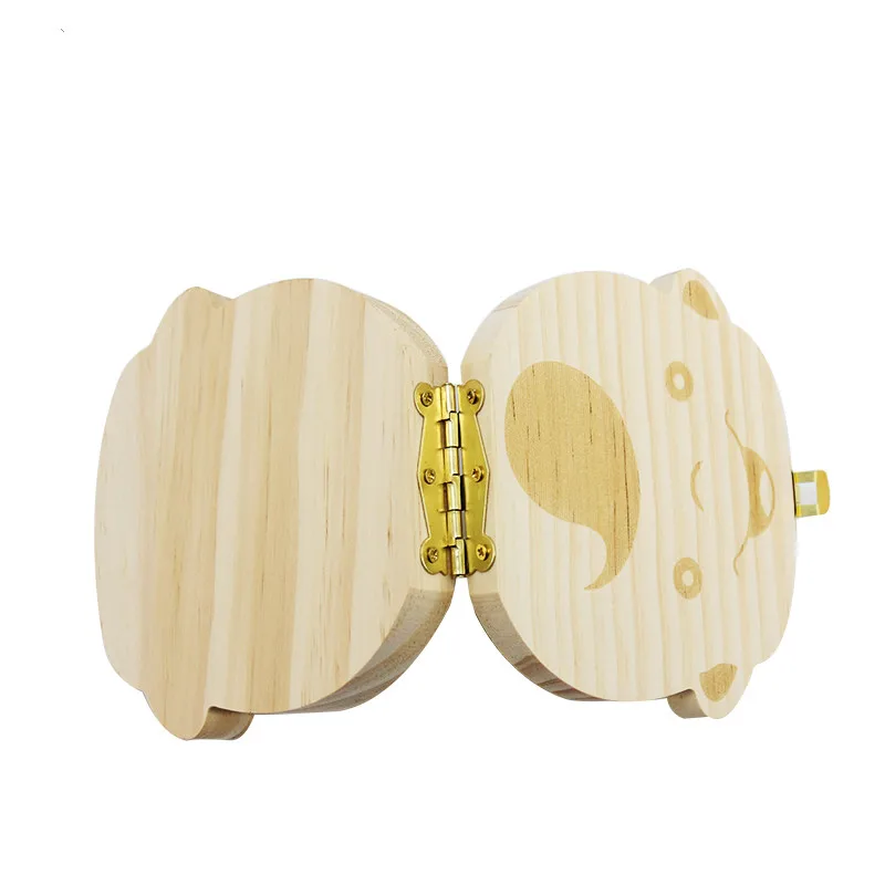 ASFULL 2017 коробка для детских зубов органайзер хранения женских деревянная альбом