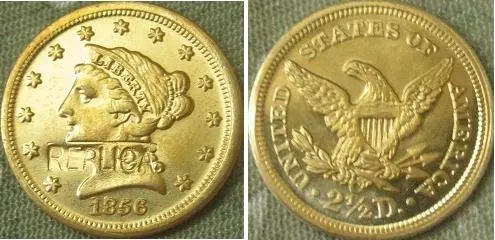 $2 5 Liberty Gold 1856-C копия монет | Дом и сад