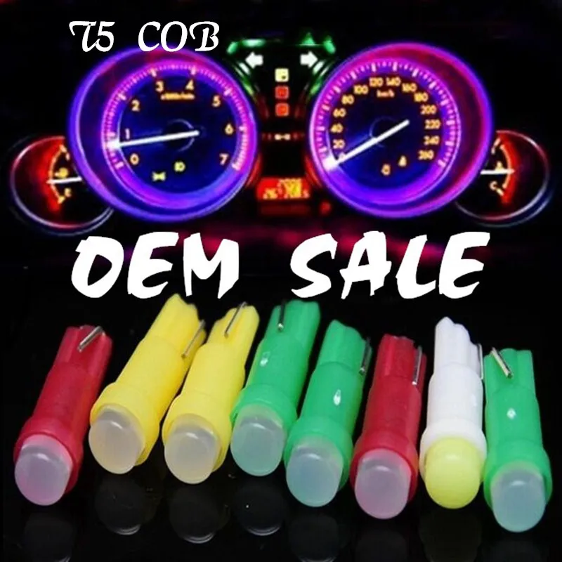 10 шт. Автомобильный интерьер T5 Led 1 SMD DC 12V светильник Керамическая для приборной