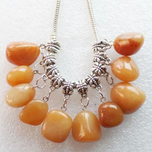 20 шт утопленный Природный Красный авантюрин кулон подходит европейский браслет