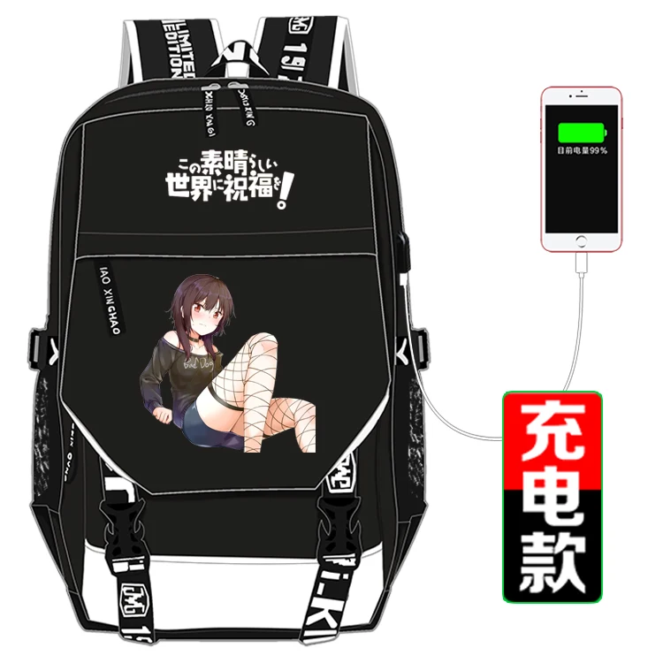 KonoSuba: Божье благословение на этот чудесный мир! Kawaii женский рюкзак Akua Megumin школьные сумки рюкзак Mochila Feminina