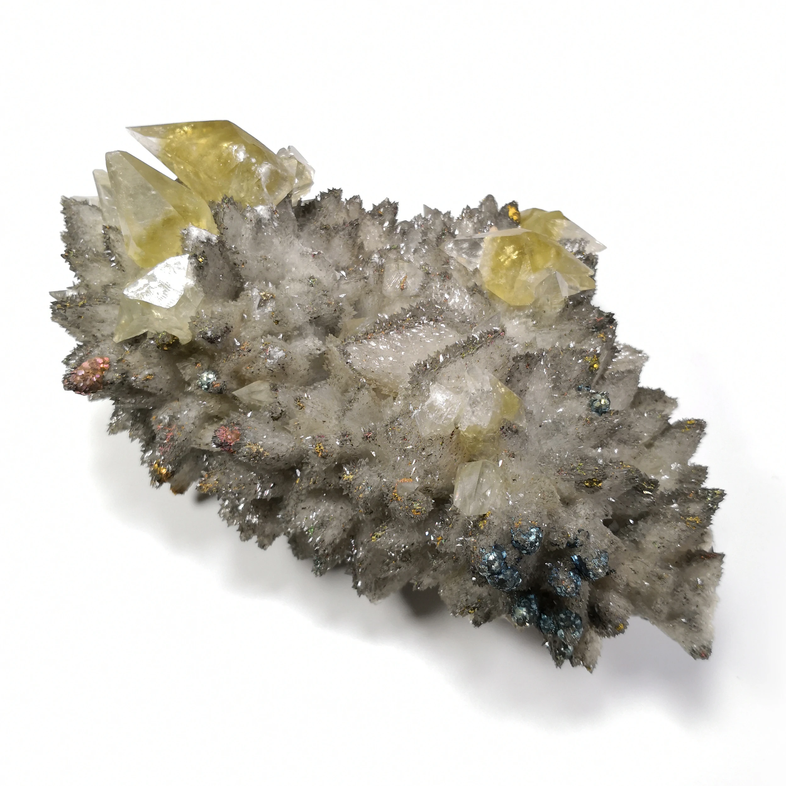 1450g NATURAL Stones and Minerals Pyrite calcite specimens C3-6