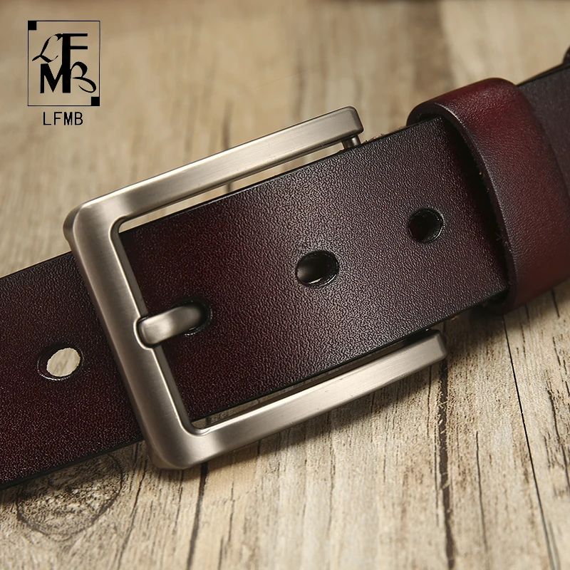 

[LFMB]leather belt men Belt for Men Cow genuine leather strap Designer Belts Male ceinture homme High Genuine Leather Belt