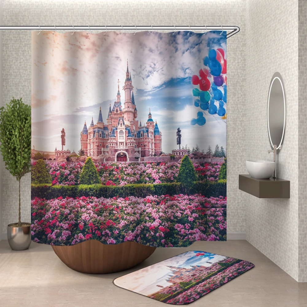 

The taj mahal shower curtain blue 3d bath curtain shower for bathroom cortinas ducha