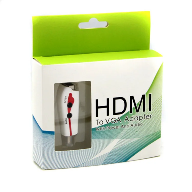 1080 P HDMI мужчина к VGA Женский видео конвертер адаптер + USB силовой аудио кабель ПК