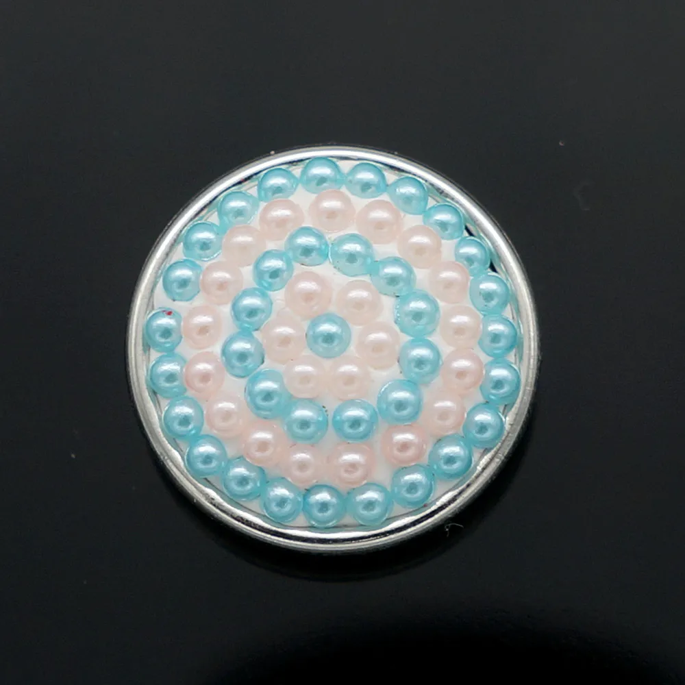 Fashion KB0271 high Quality 18MM Blue loops manual rhinestone snap buttons for DIY beauty bracelets charm jewelry | Украшения и