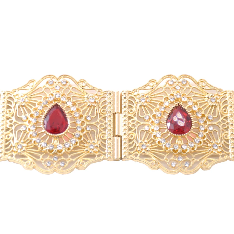 Elegant metallic wedding rhinestone belt vintage royal aristocratic jewelry gold and silver color adjustment length crystal belt