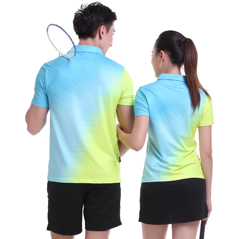 Бадминтон носить с короткими рукавами рубашки Мужчины/Женская одежда Движение