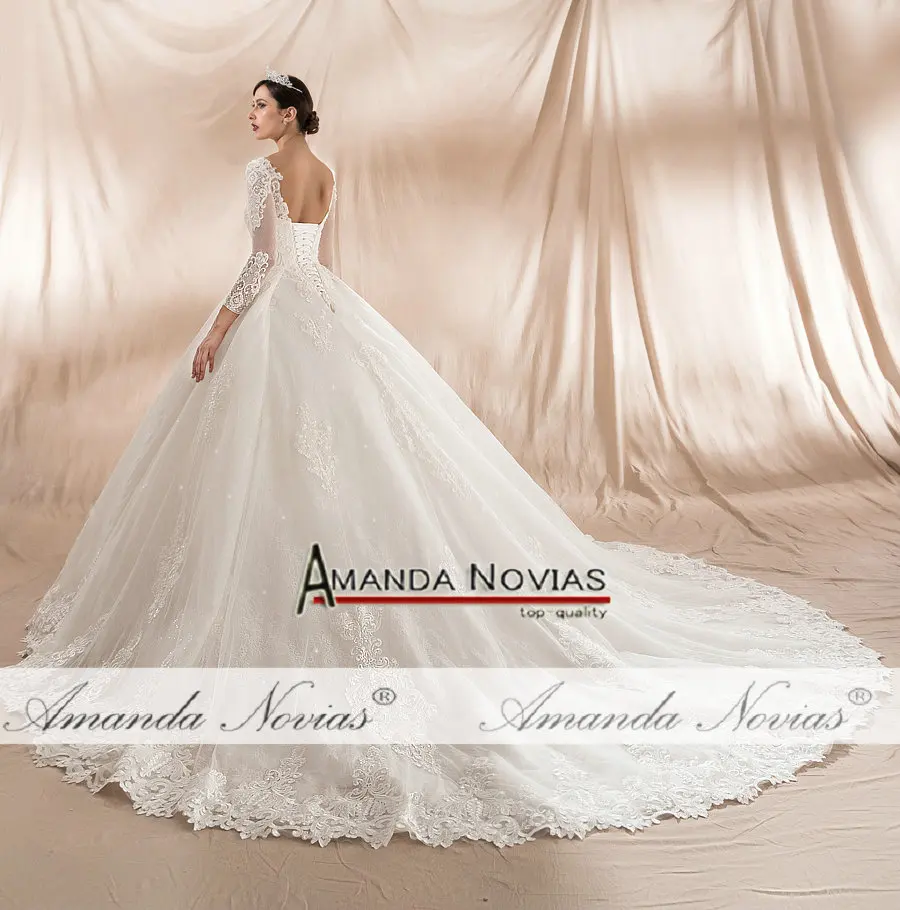 Robe de mariee 2020 Модное пышное свадебное платье бальное с длинным шлейфом Свадебное