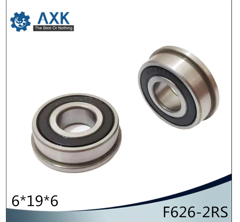 

F626-2RS Bearing 6x19x6mm ( 10 PCS ) ABEC-1 Miniature Flanged F626RS Ball Bearings F626 2RS