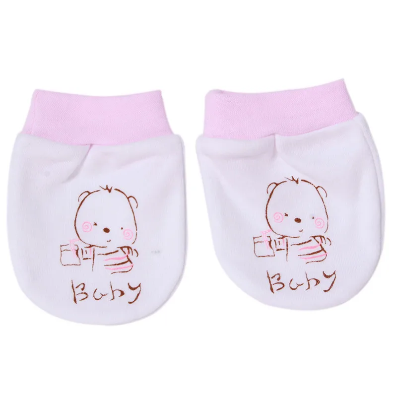 Soft Cartoon Pattern Anti-grasping Gloves Four Seasons Newborn Safety For Protection Face Baby Mitten | Детская одежда и обувь