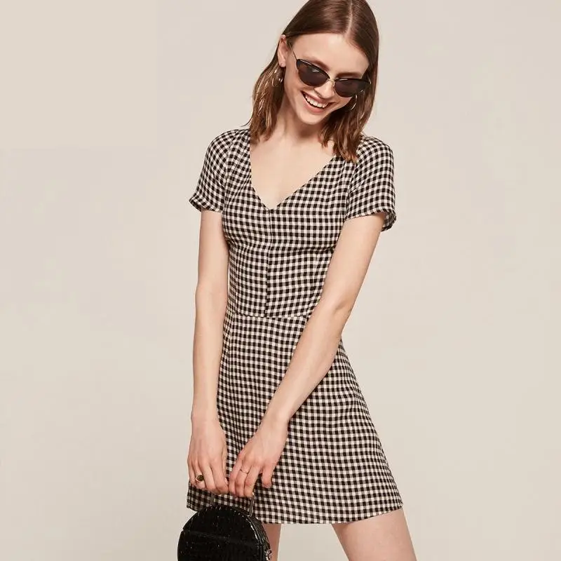 Радость душу населения лето dress коротким рукавом печати мини-длина платья партии