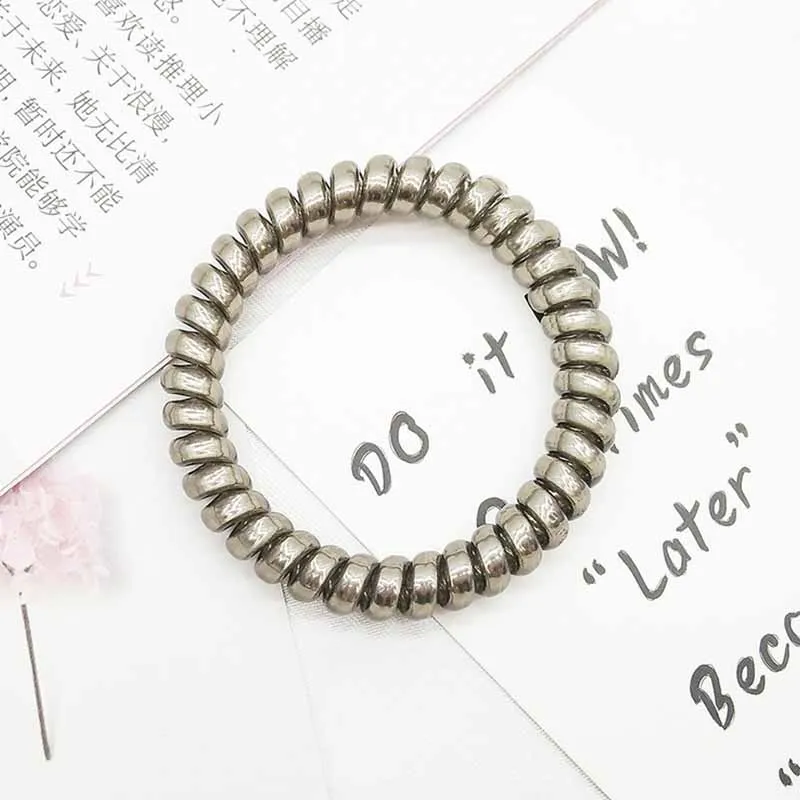 1 шт. разноцветные эластичные резинки для волос в форме спирали| |