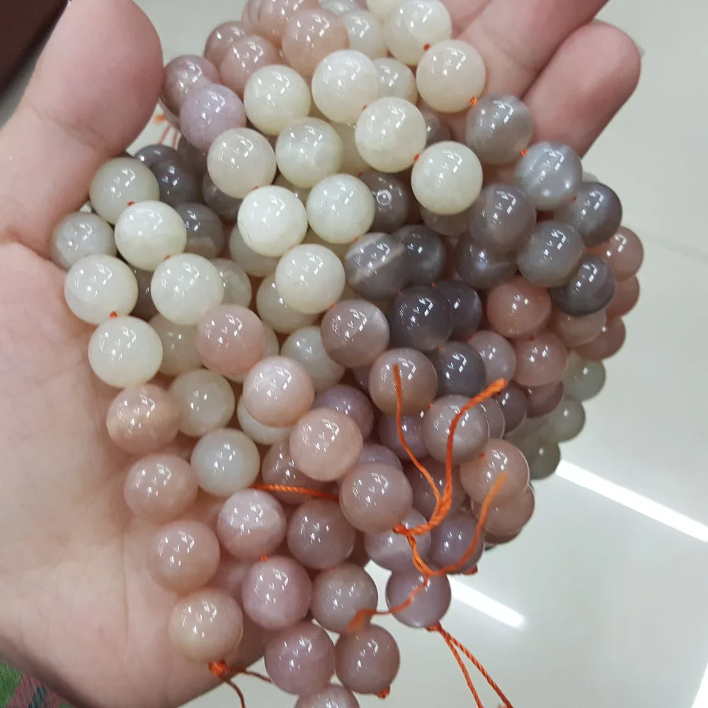 Бусины круглые из лунного камня 8/10 мм 39 см | Украшения и аксессуары