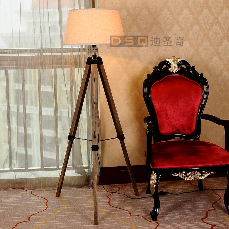 Напольная Лампа в скандинавском и американском стиле деревянная лампа напольная