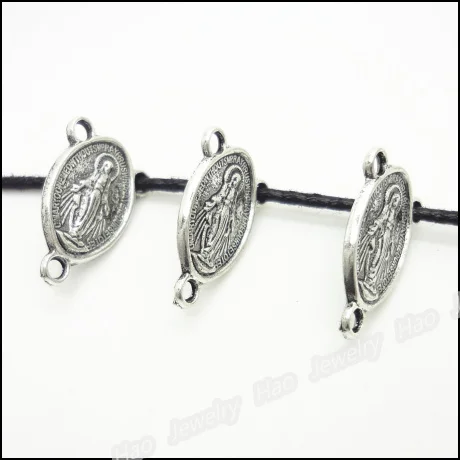 100 шт винтажные амулеты Девы Марии и религиозная Подвеска из тибетского