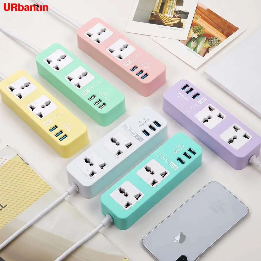 Urbantin блок питания удлинитель USB розетка умная Универсальная Розетка Быстрая